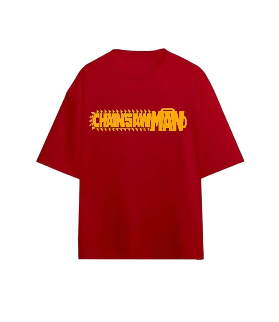 Chainsaws Man Red 240gsm Oversized t-shirt 