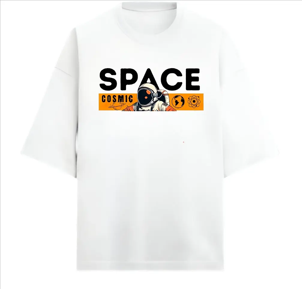 Space Cosmic White 240gsm Oversized t-shirt 