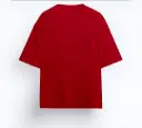 Red  240 gsm plain oversized t-shirt 