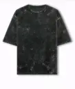  Acid washBlack 240 gsm plain oversized t-shirt 