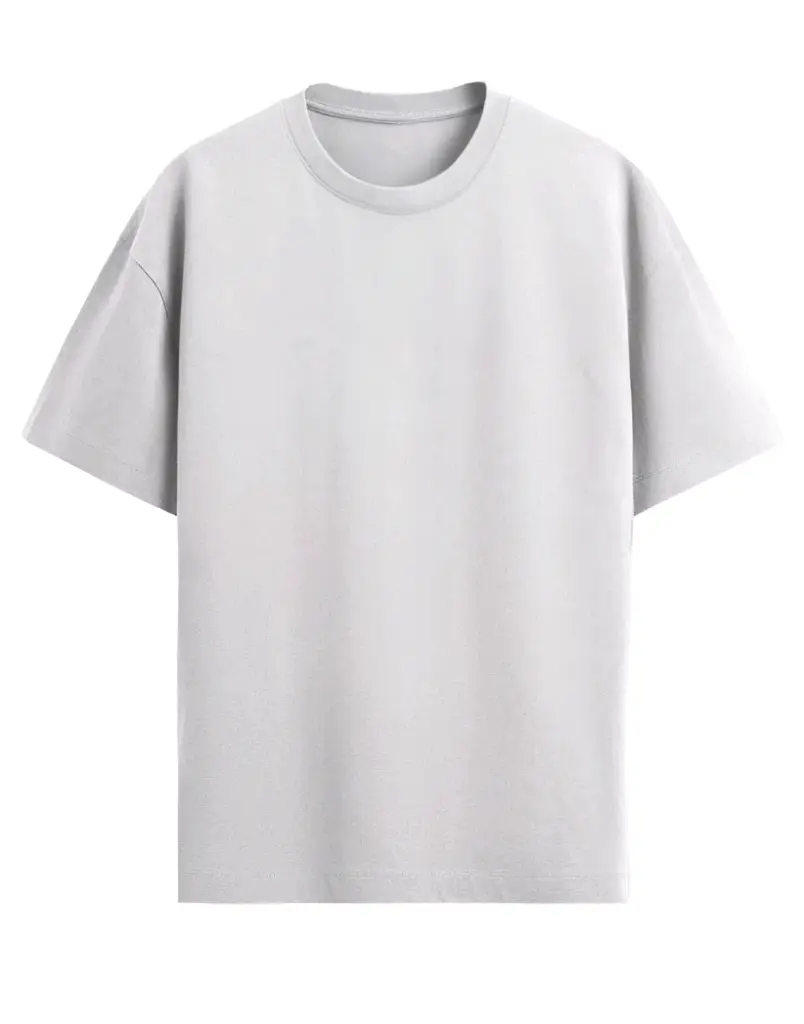 White 240gsm plain oversized t-shirt  (S)