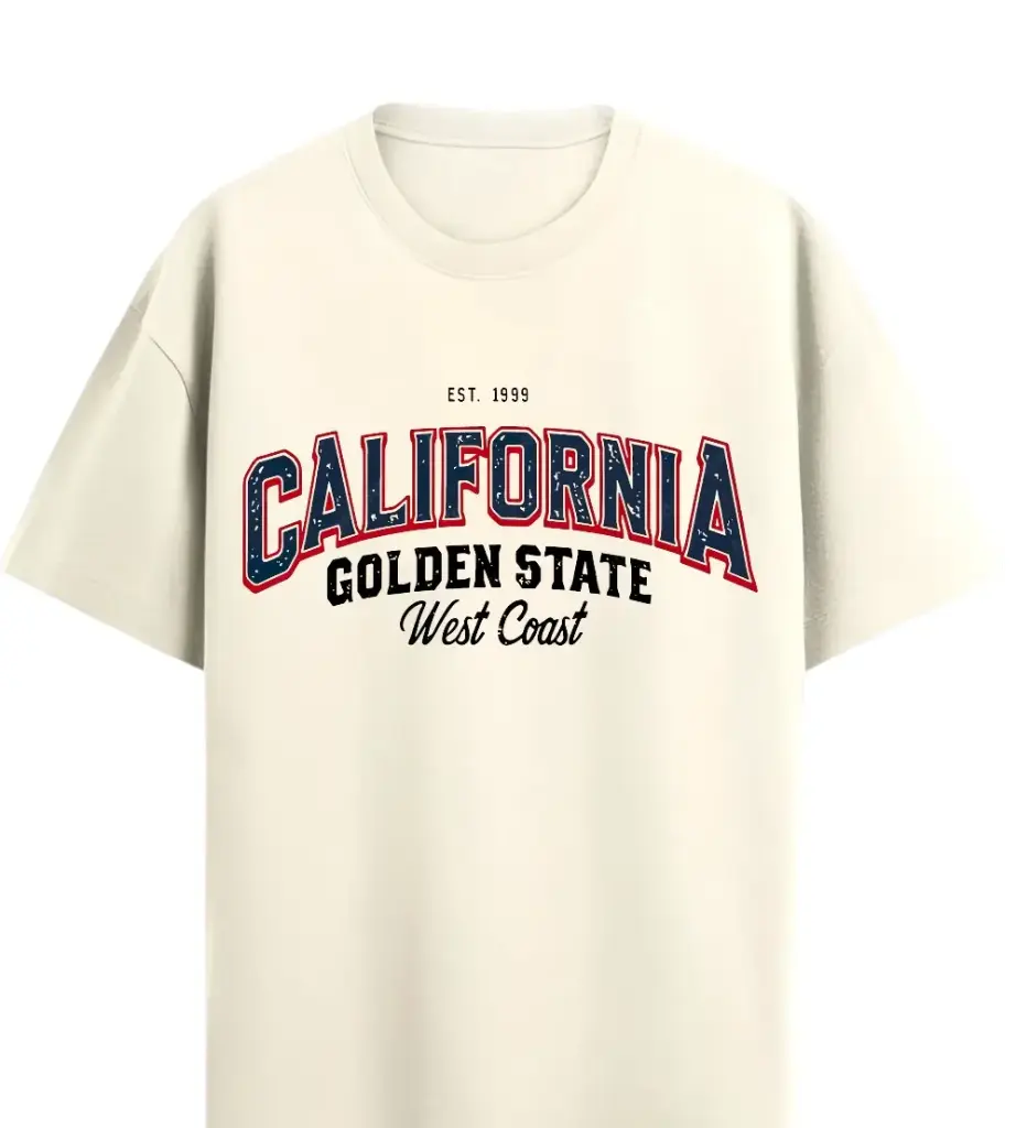 California Off White 240gsm Oversized t-shirt  (S)