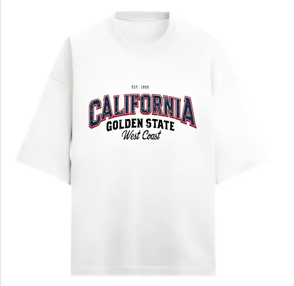 California White 240gsm Oversized t-shirt  (S)
