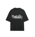 Mentality Black 240gsm Oversized t-shirt 