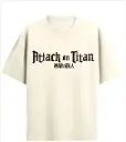 Attack On Titan Off White 240gsm Oversized t-shirt 